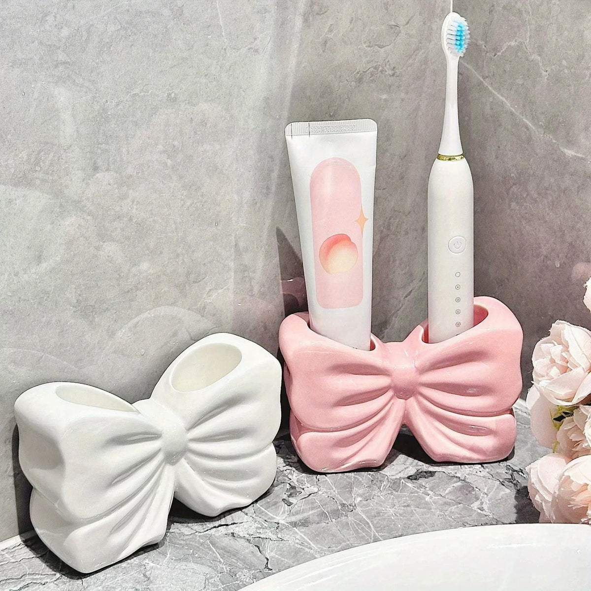 Bow brush holder