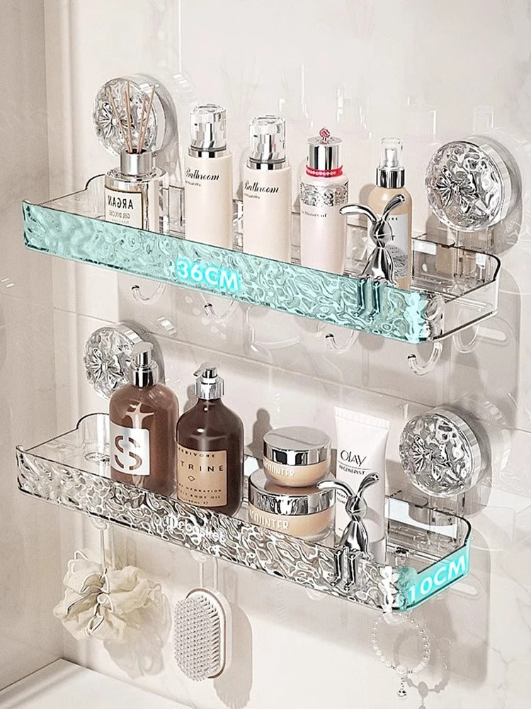 Acrylic Wall-Mounted Suction Shelf
