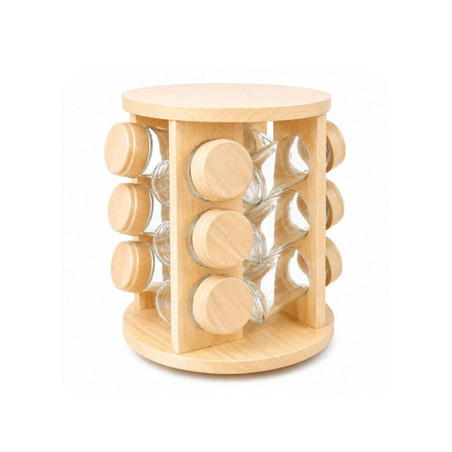 SPICE JAR WOODEN 16PCS SET