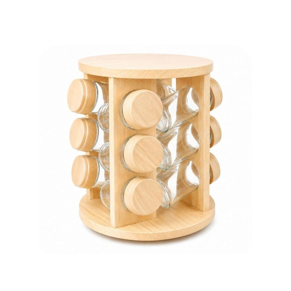 SPICE JAR WOODEN 16PCS SET