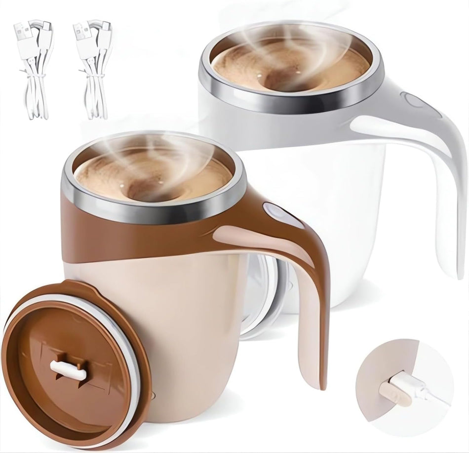 Automatic magnetic rotation electric coffee and milk mixing cup