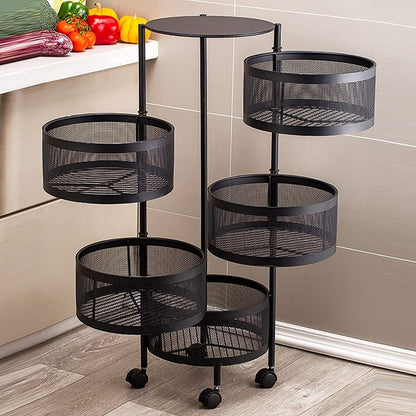 Rotating trolley for Storage and organization
