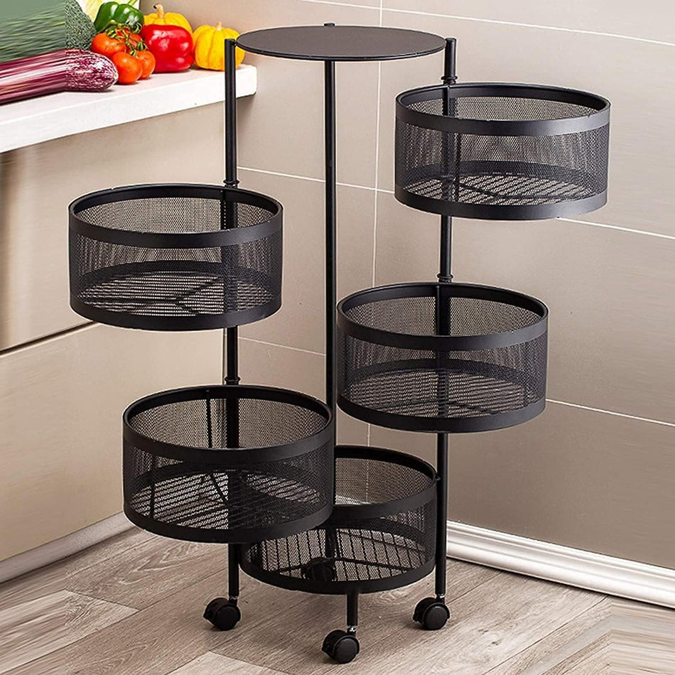 Rotating trolley for Storage and organization