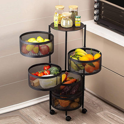 Rotating trolley for Storage and organization