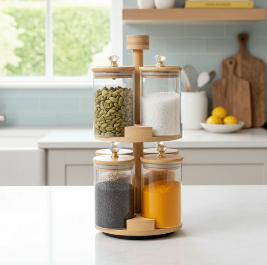 360° Rotating 2-Tier Spice Tower