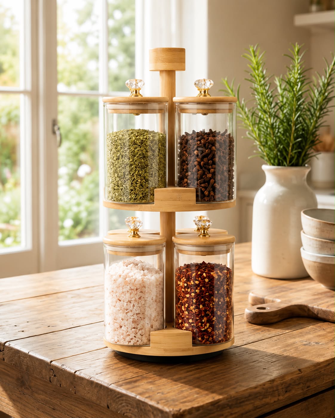 360° Rotating 2-Tier Spice Tower