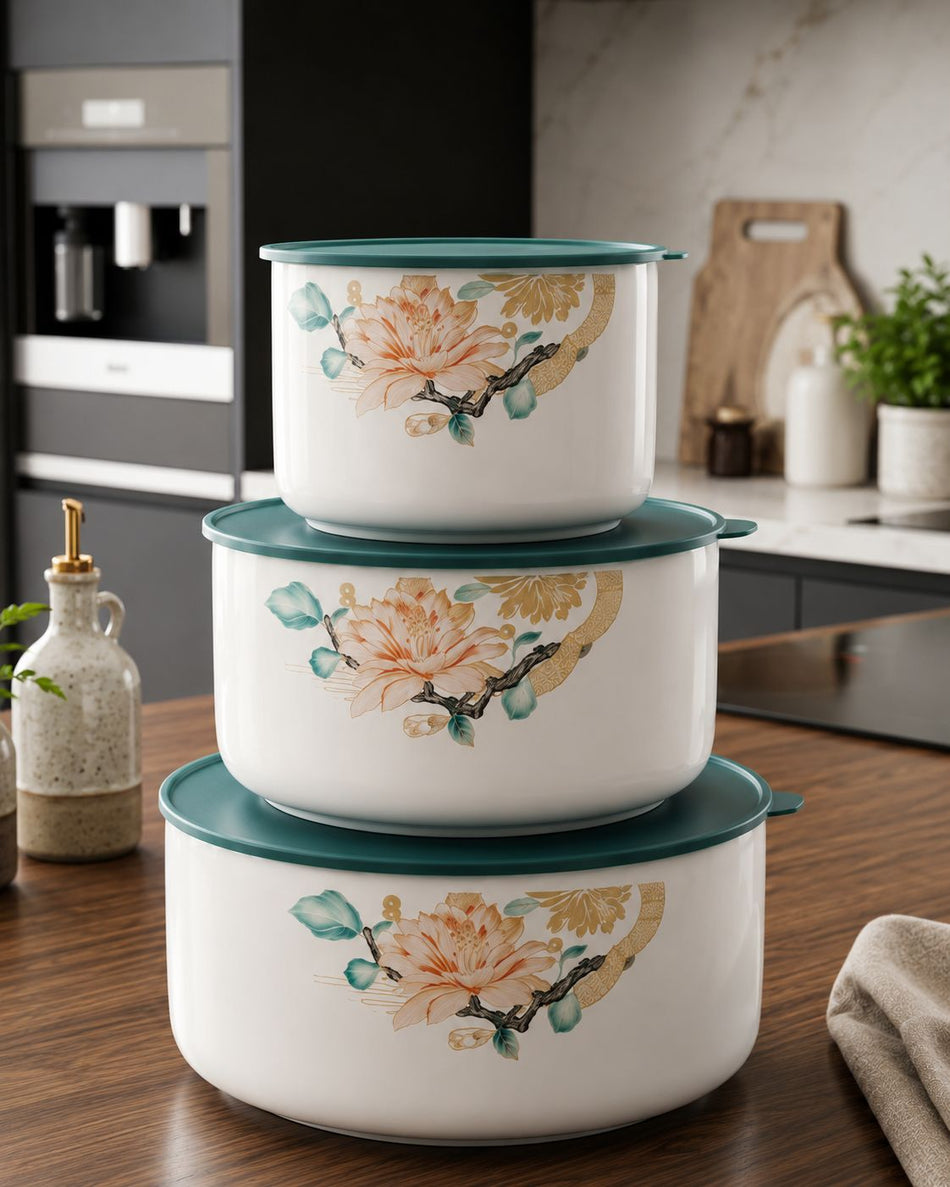 3 pcs Air Tight Ceramic Bowl Set
