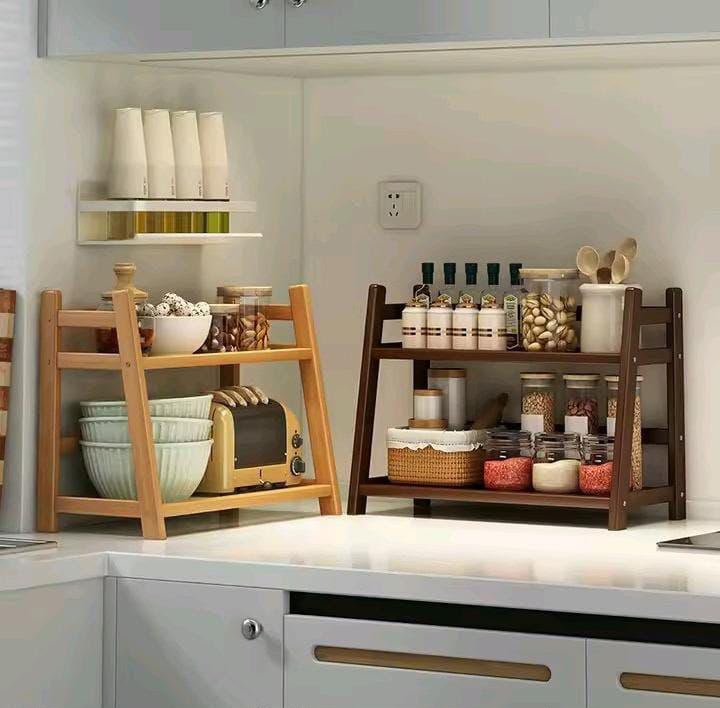 BAMBOO WOODEN KITCHEN SPICES RACK