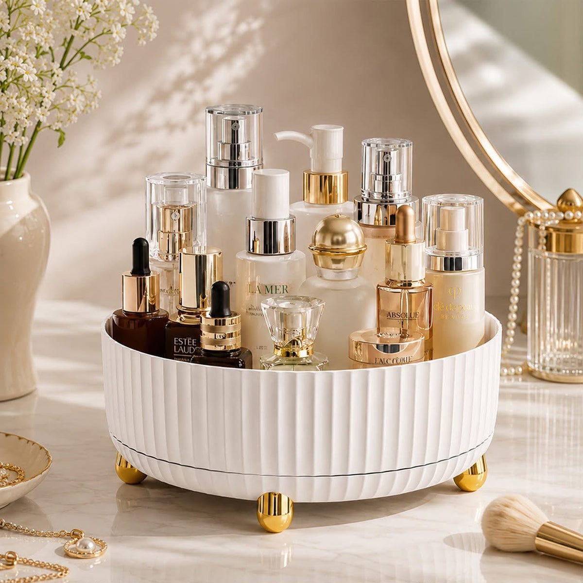 Modern 360° Rotating Tray for Makeup