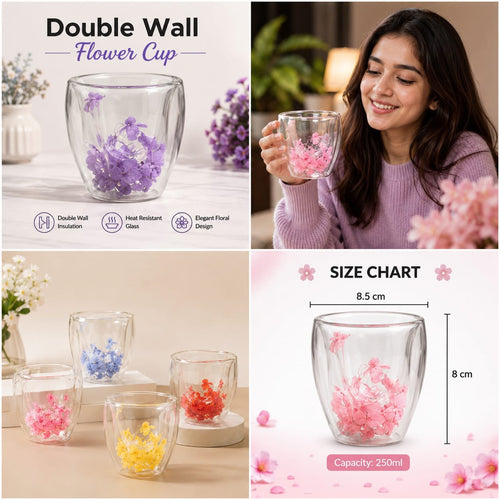 Double Layer Floral Glass