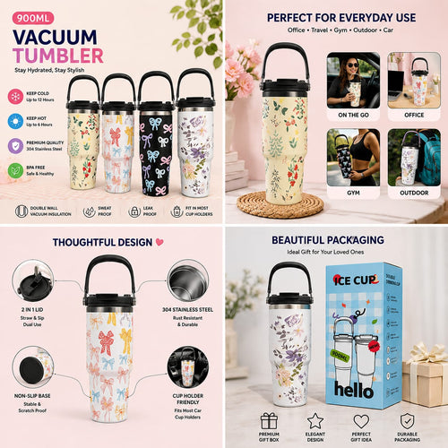900ML Bow design Tumbler
