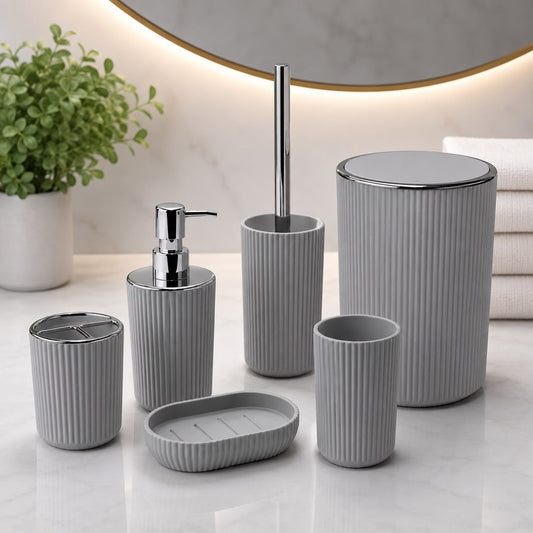 6pcs Bathroom set plastic