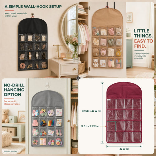 16-Pocket Clear-View Hanging Organizer