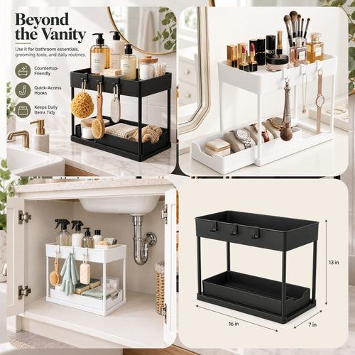 Matrix 2-Tier Sliding Under-Sink Organizer