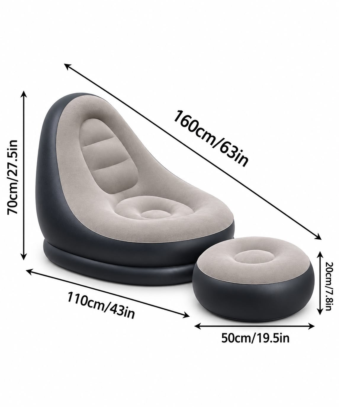 Portable Flocked Sofa for Home & Relaxation