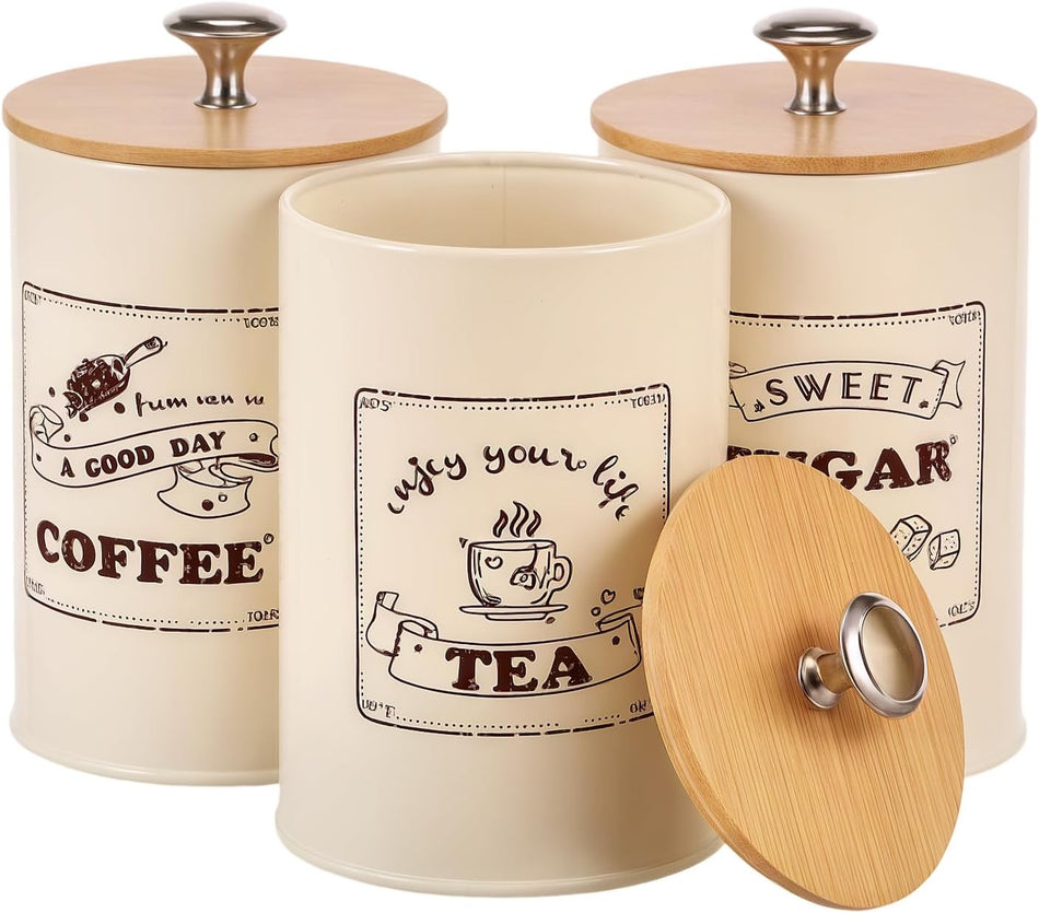 Stylish coffee tea cup jars