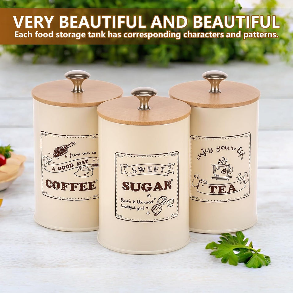 Stylish coffee tea cup jars