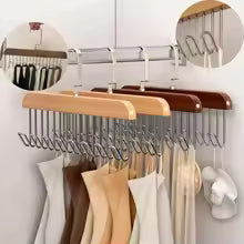 Wood Hanger 8 Hooks