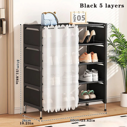 Curtain Shoe Rack