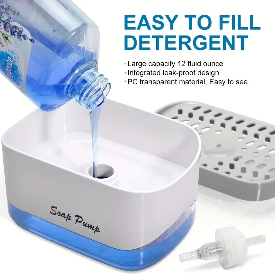 Soap and pump caddy dispenser
