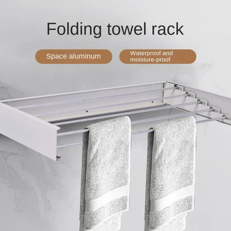 Wall Mounted Foldable Towel Rack