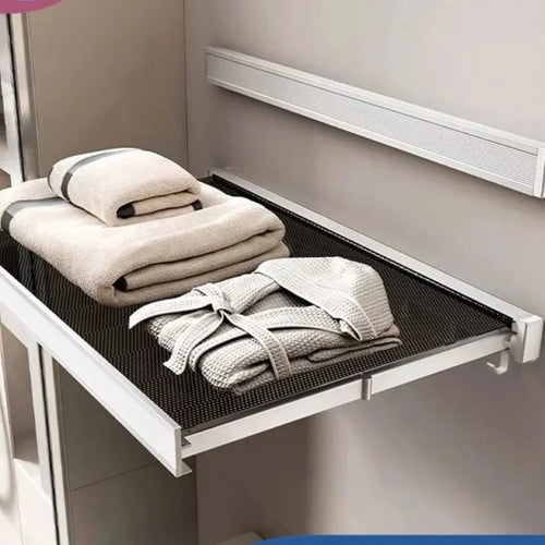 Space-Saving wall Mounted Cloth Drying  Rack With Hook