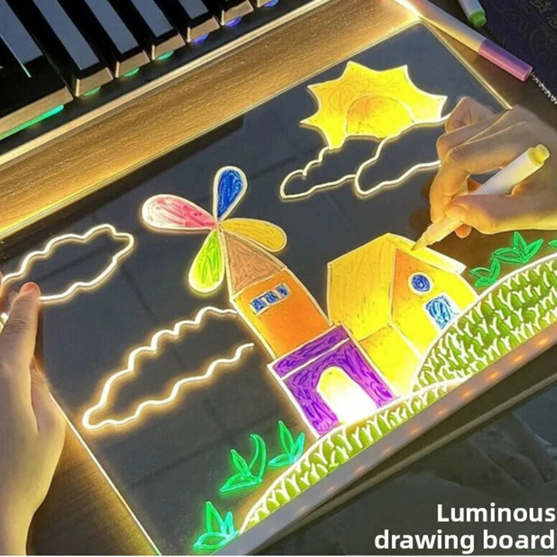 ACRYLIC WRITING BOARD WITH 12 COLORS PEN