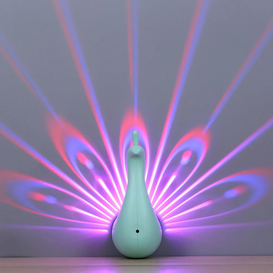 Rechargable Peacock Projection Lamp