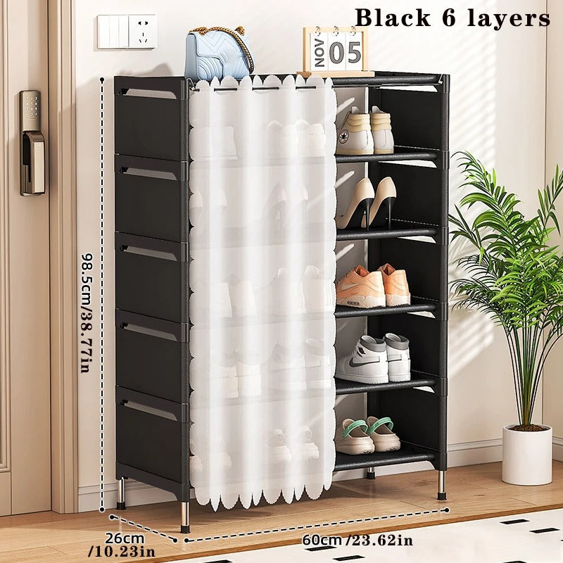 Curtain Shoe Rack
