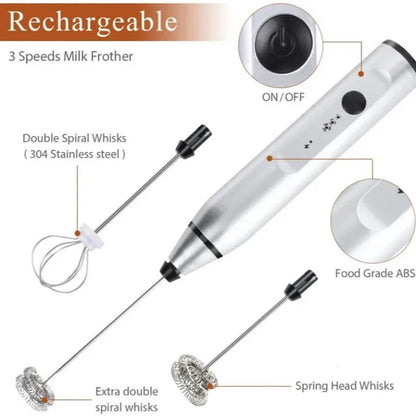 2in1 Rechargeable Coffee & Eggs Beater