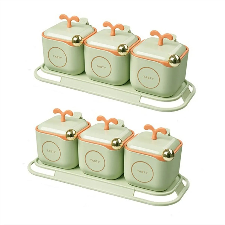 Kitchen Spice Organizer Set With Compartments