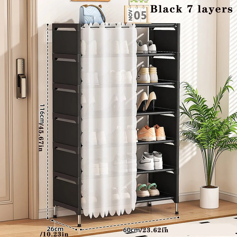 Curtain Shoe Rack