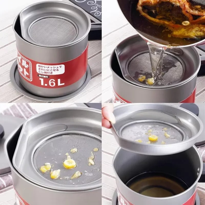 stainless steel oil storage pot