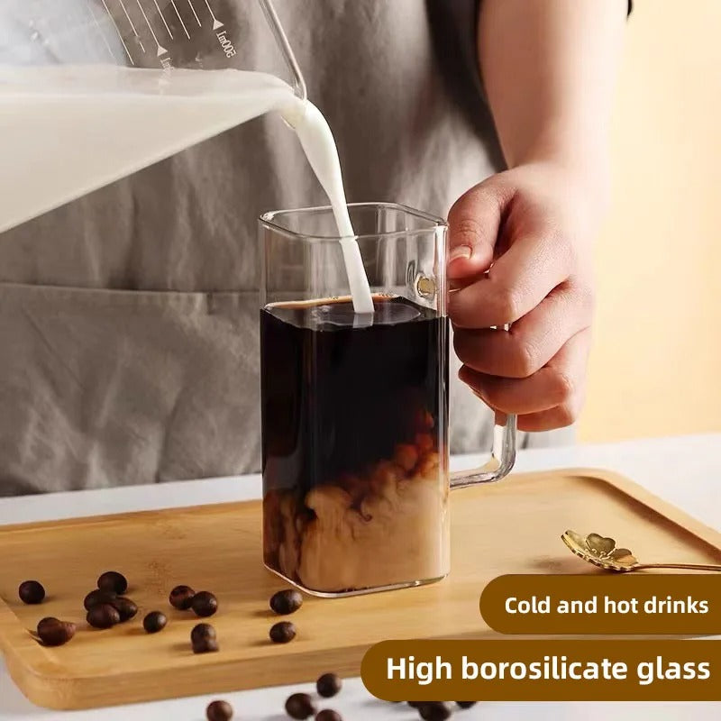 Square Glass Tumbler & Straw