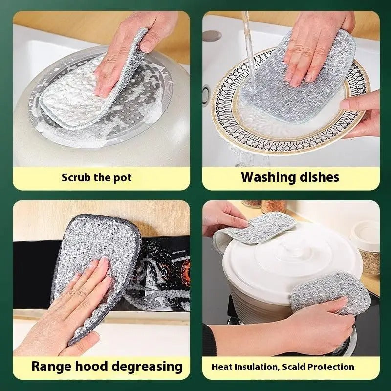 4Pcs Double-side Reusable Washcloth