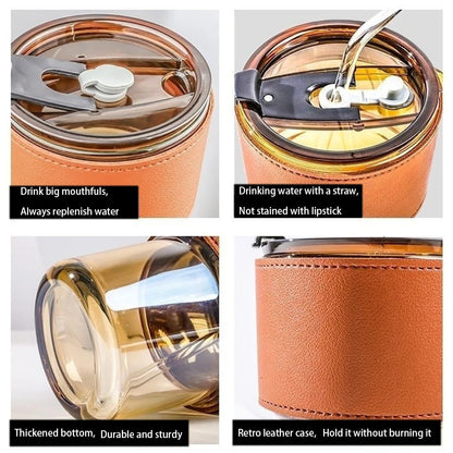 Glass straw Cup