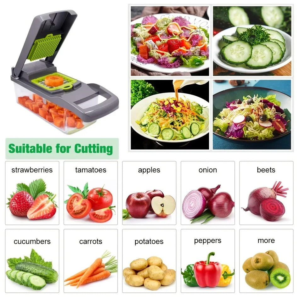 16 in 1 Multifunctional Vegetable Chopper and Slicer