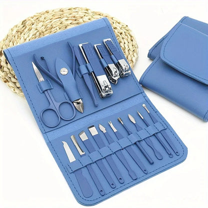 16pcs Nail clippers and nail trimming tool set