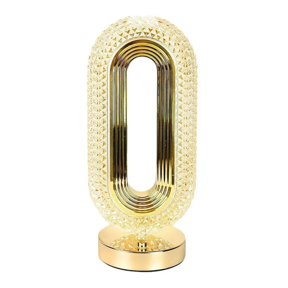 Oval Rechargeable Crystal Touch Lamp