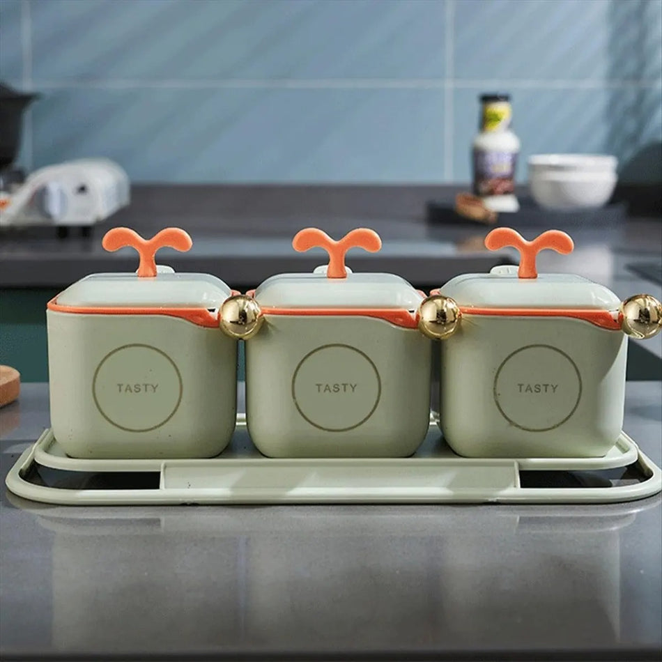 Kitchen Spice Organizer Set With Compartments