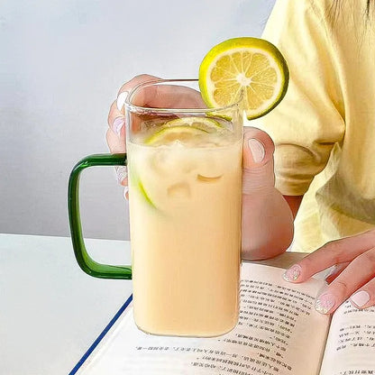 Square Glass Tumbler & Straw